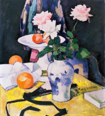 Růže a pomeranče od Samuel John Peploe