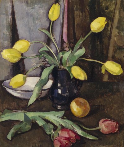 Zátiší s tulipány (olej na plátně) od Samuel John Peploe