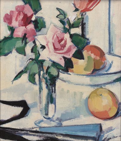 Zátiší s růžovými růžemi, od Samuel John Peploe