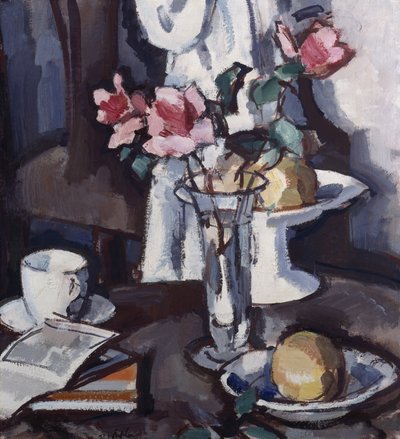 Zátiší s červenými růžemi, cca 1931 (olej na plátně) od Samuel John Peploe