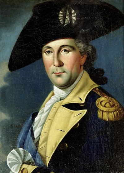 Portrét George Washingtona v uniformě amerického generála, mezi 1775 a 1780. od Samuel King