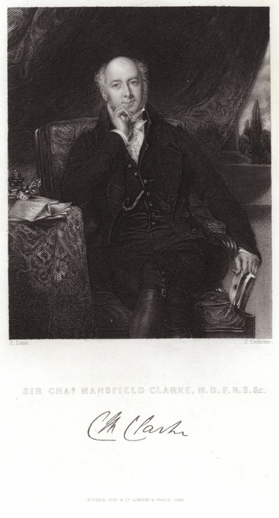 Portrét sira Charlese Mansfielda Clarka od Samuel Lane