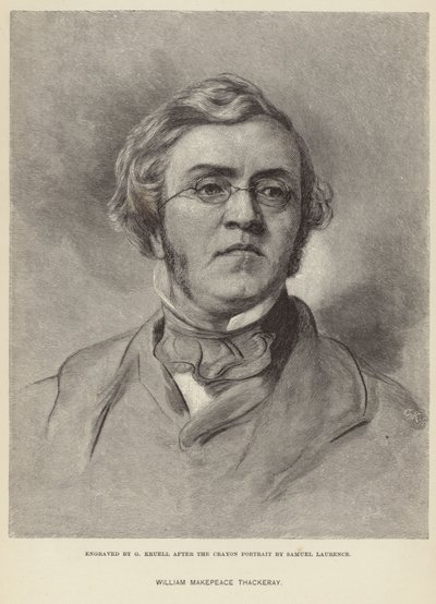 Portrét Williama Makepeace Thackeraye od Samuel Laurence