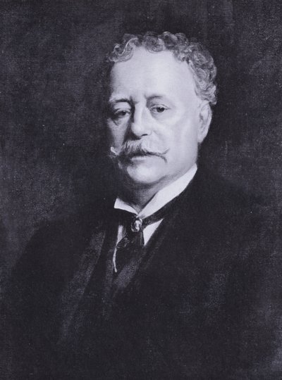 Portrét Henryho Woodse (barevné lito) od Samuel Luke (after) Fildes
