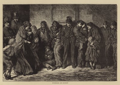 Bez domova a hladoví od Samuel Luke Fildes