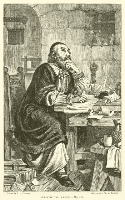 Ridley píše ve vězení od Samuel Luke Fildes