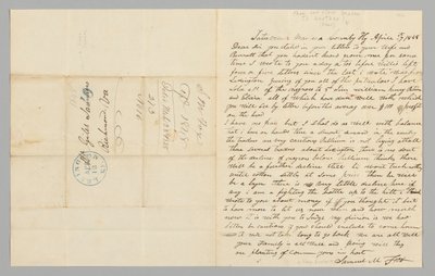 Dopis Gilesi Saundersovi od Samuela M. Foxe týkající se obchodu s otroky, 17. dubna 1848. od Samuel M. Fox