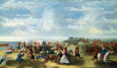 Masakr ve Fort Dearborn 15. srpna 1812 od Samuel Page