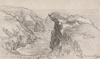 Stránka z Cornish Sketchbook: Cornwall 30 od Samuel Palmer