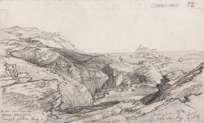 Stránka z Cornish Sketchbook: Cornwall 32 od Samuel Palmer