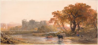 Večer v Itálii — Opuštěná vila od Samuel Palmer