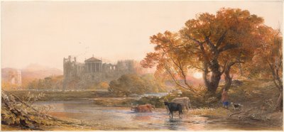 Večer v Itálii — Opuštěná vila od Samuel Palmer