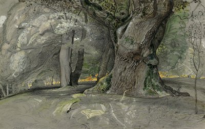 Dub a buk, Lullingstone Park od Samuel Palmer