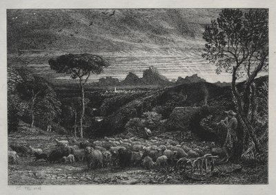 Opening the Fold, 1880. od Samuel Palmer