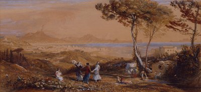 Neapolský záliv (akvarel na papíře) od Samuel Palmer