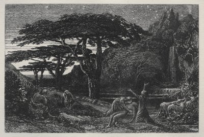 Cypřišový háj od Samuel Palmer