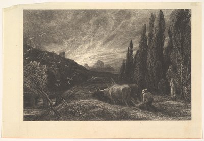 The Early Poughman, 1861. od Samuel Palmer