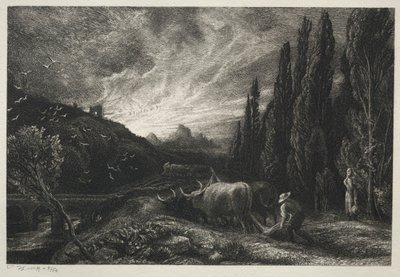The Early Plowman, před rokem 1861. od Samuel Palmer