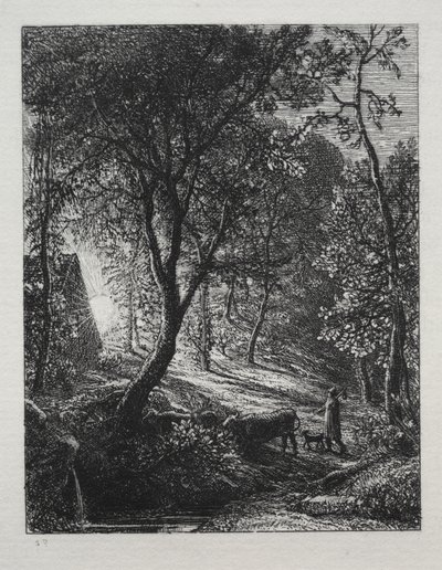 Chata pastevce od Samuel Palmer