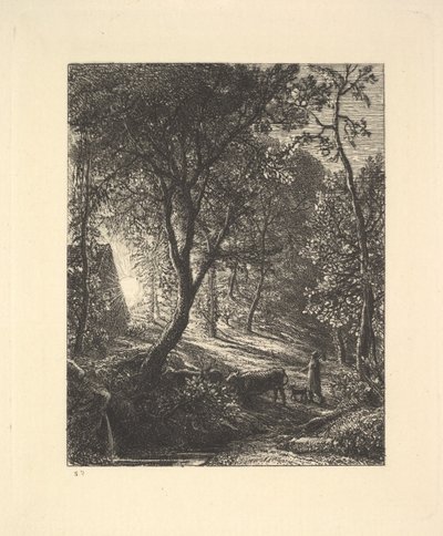 The Herdsmans Cottage, nebo Sunset, 1880. od Samuel Palmer