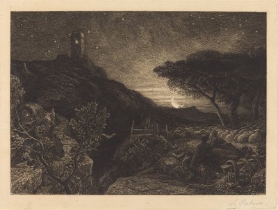 Osamělá věž od Samuel Palmer