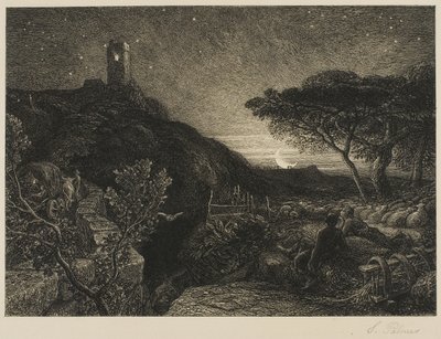 Osamělá věž od Samuel Palmer