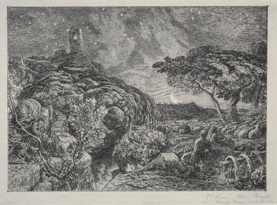Osamělá věž od Samuel Palmer