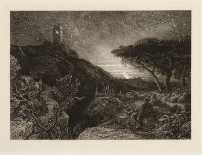 Osamělá věž od Samuel Palmer