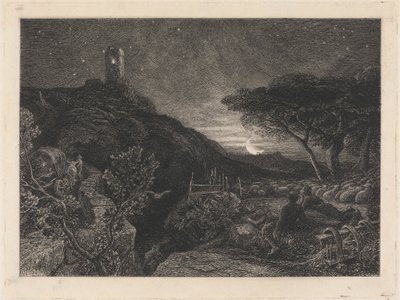 Osamělá věž od Samuel Palmer