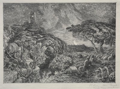Osamělá věž, 1879. od Samuel Palmer