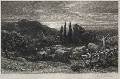 Vycházející měsíc od Samuel Palmer