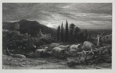 Vycházející měsíc od Samuel Palmer