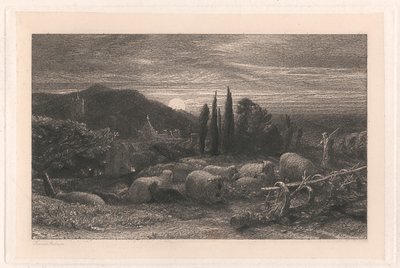 Vycházející měsíc od Samuel Palmer