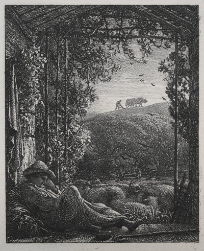 Spící pastýř, 1857. od Samuel Palmer