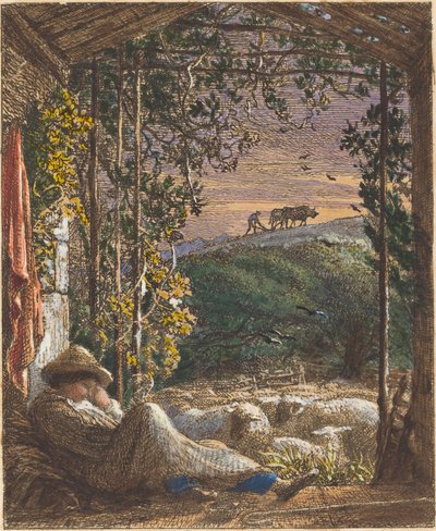 Spící pastýř; Brzy ráno od Samuel Palmer