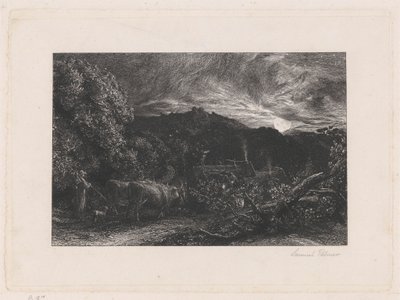 Unavený pluh od Samuel Palmer
