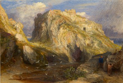 Hrad Tintagel: Blížící se déšť, 1848-1849 od Samuel Palmer