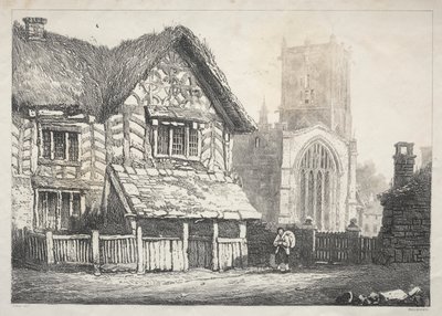 Řada starověkých budov a venkovských domků v severní Anglii: Helmsley od Samuel Prout