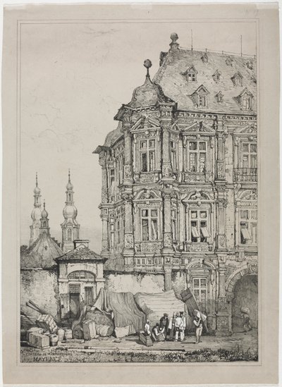 Zámek Martinsburg, Mainz, Německo od Samuel Prout