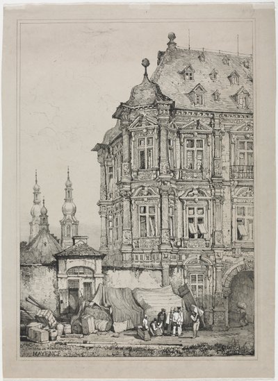 Zámek Martinsburg, Mainz, Německo, 1833. od Samuel Prout
