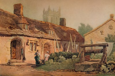 Chaty v Glastonbury, c1819 od Samuel Prout