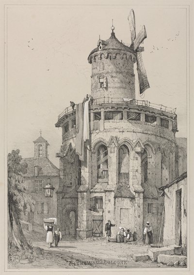 Faksimile skic vyrobených ve Flandrech a Německu: Na stěnách, Kolín nad Rýnem, 1833. od Samuel Prout