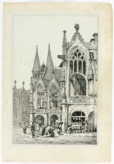 Hotel de Ville, Brunswick od Samuel Prout