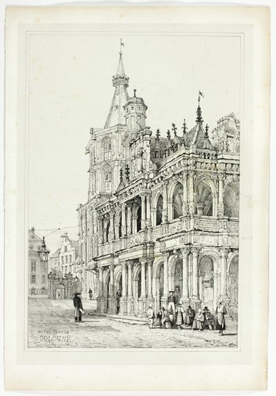 Hotel de Ville, Kolín nad Rýnem od Samuel Prout