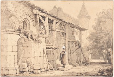 Scéna v Jumièges od Samuel Prout