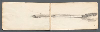 Sketchbook: Krajina s plachetnicemi, 1814. od Samuel Prout