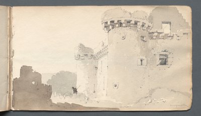 Náčrtník: Zřícenina hradu, 1814. od Samuel Prout
