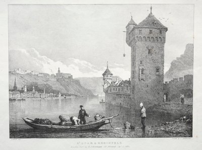 St. Goar a Rheinfels, 1824. od Samuel Prout