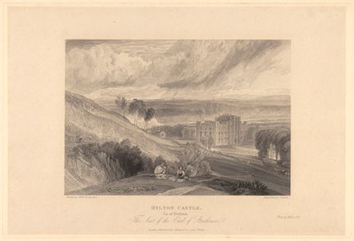 Hrad Hylton, hrabství Durham od Samuel Rawle
