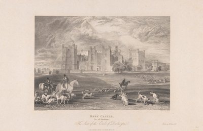 Hrad Raby, hrabství Durham od Samuel Rawle